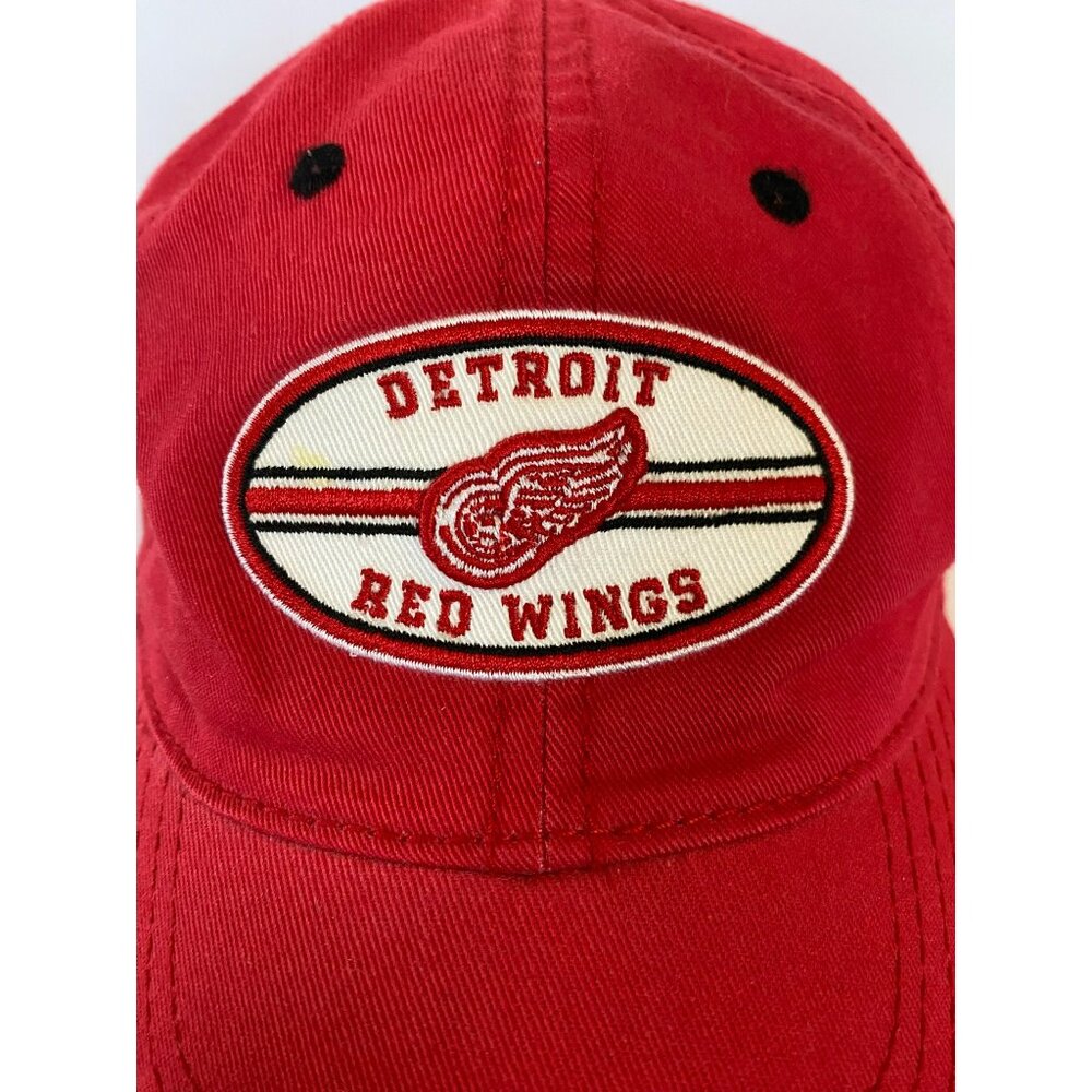 Vintage Detroit Red Wings Drew Pearson Hat Cap NHL Hockey Red Adjustable - Picture 2 of 9